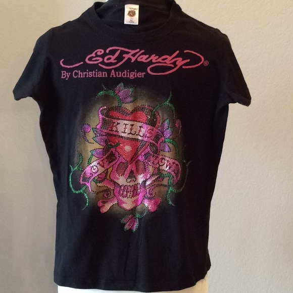 Ed Hardy Shirts Tops Youth Sequin Tshirt Poshmark